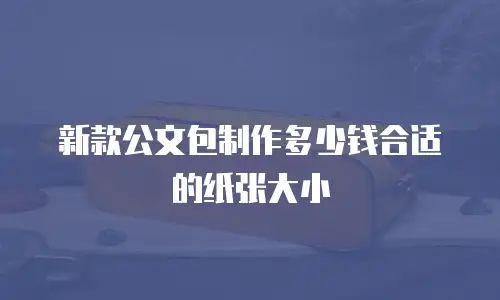 新款公文包制作多少钱合适的纸张大小