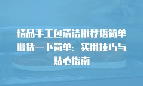 精品手工包清洁推荐语简单概括一下简单：实用技巧与贴心指南