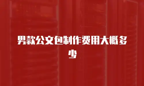 男款公文包制作费用大概多少