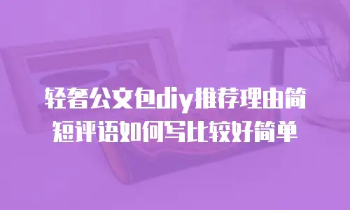 轻奢公文包diy推荐理由简短评语如何写比较好简单