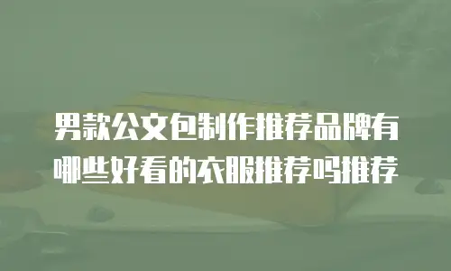男款公文包制作推荐品牌有哪些好看的衣服推荐吗推荐