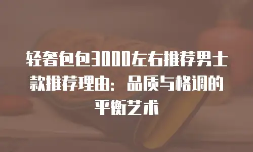 轻奢包包3000左右推荐男士款推荐理由：品质与格调的平衡艺术