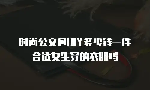 时尚公文包DIY多少钱一件合适女生穿的衣服吗