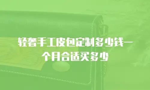 轻奢手工皮包定制多少钱一个月合适买多少