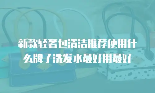 新款轻奢包清洁推荐使用什么牌子洗发水最好用最好