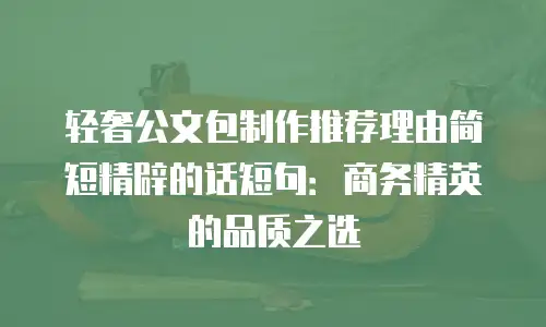 轻奢公文包制作推荐理由简短精辟的话短句：商务精英的品质之选