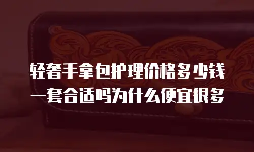轻奢手拿包护理价格多少钱一套合适吗为什么便宜很多