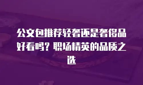 公文包推荐轻奢还是奢侈品好看吗？职场精英的品质之选