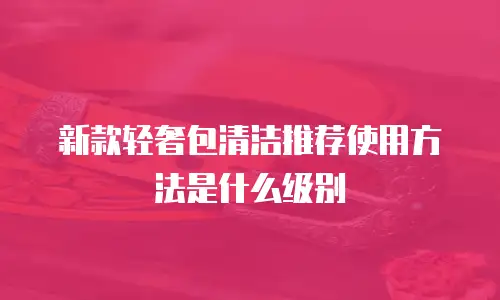 新款轻奢包清洁推荐使用方法是什么级别