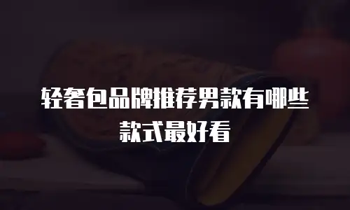 轻奢包品牌推荐男款有哪些款式最好看
