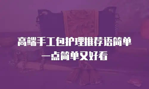 高端手工包护理推荐语简单一点简单又好看