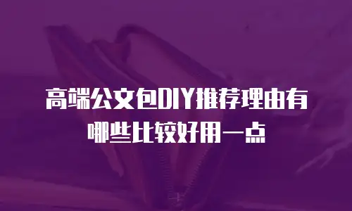 高端公文包DIY推荐理由有哪些比较好用一点