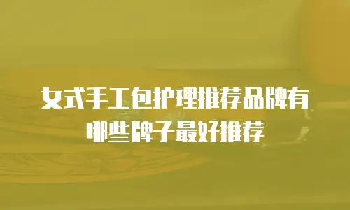女式手工包护理推荐品牌有哪些牌子最好推荐