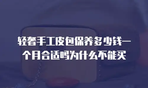 轻奢手工皮包保养多少钱一个月合适吗为什么不能买