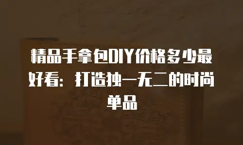 精品手拿包DIY价格多少最好看：打造独一无二的时尚单品