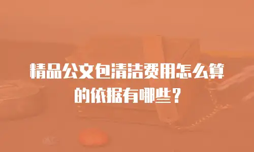 精品公文包清洁费用怎么算的依据有哪些？