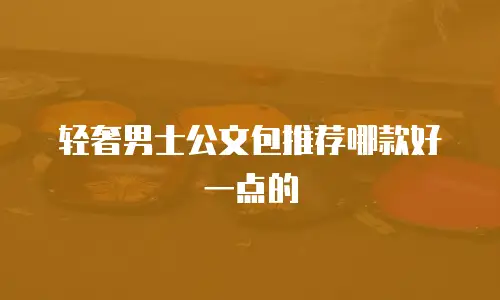轻奢男士公文包推荐哪款好一点的