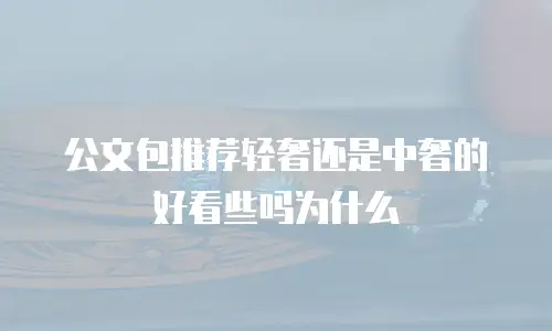 公文包推荐轻奢还是中奢的好看些吗为什么