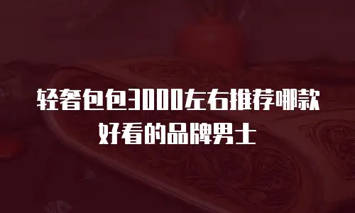 轻奢包包3000左右推荐哪款好看的品牌男士