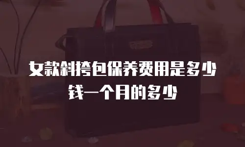 女款斜挎包保养费用是多少钱一个月的多少