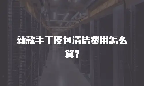 新款手工皮包清洁费用怎么算？