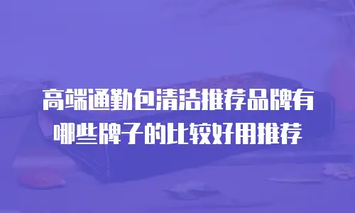 高端通勤包清洁推荐品牌有哪些牌子的比较好用推荐