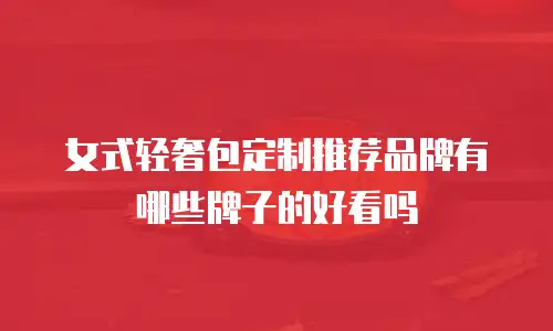 女式轻奢包定制推荐品牌有哪些牌子的好看吗