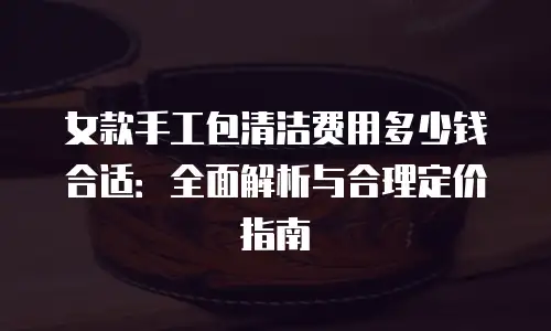 女款手工包清洁费用多少钱合适：全面解析与合理定价指南