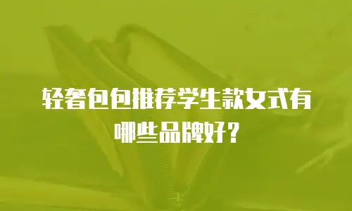 轻奢包包推荐学生款女式有哪些品牌好？