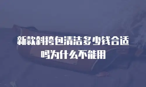 新款斜挎包清洁多少钱合适吗为什么不能用