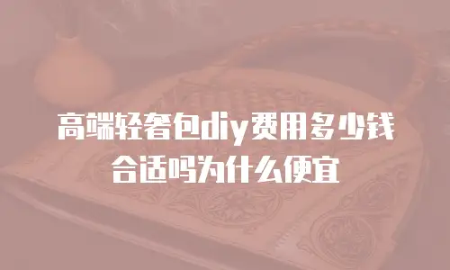 高端轻奢包diy费用多少钱合适吗为什么便宜