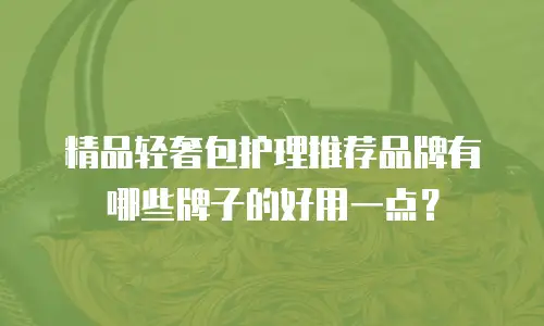 精品轻奢包护理推荐品牌有哪些牌子的好用一点？