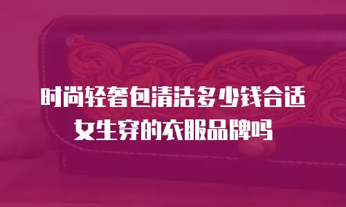 时尚轻奢包清洁多少钱合适女生穿的衣服品牌吗