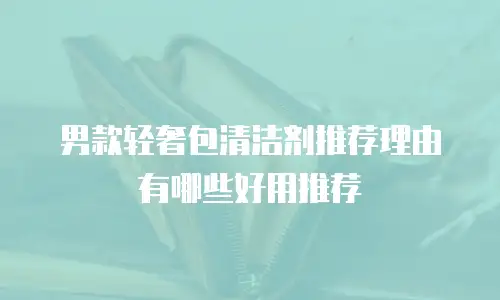 男款轻奢包清洁剂推荐理由有哪些好用推荐