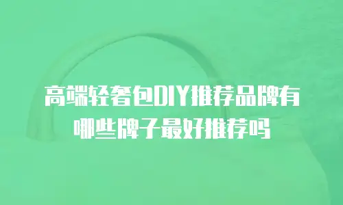 高端轻奢包DIY推荐品牌有哪些牌子最好推荐吗