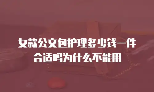 女款公文包护理多少钱一件合适吗为什么不能用