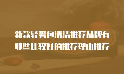 新款轻奢包清洁推荐品牌有哪些比较好的推荐理由推荐