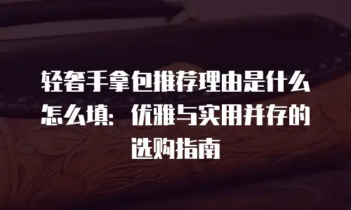 轻奢手拿包推荐理由是什么怎么填：优雅与实用并存的选购指南