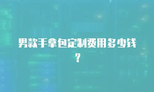 男款手拿包定制费用多少钱？