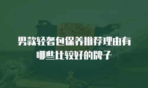 男款轻奢包保养推荐理由有哪些比较好的牌子
