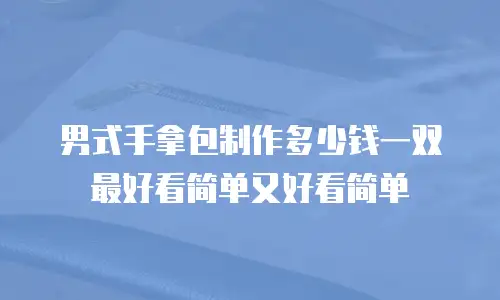 男式手拿包制作多少钱一双最好看简单又好看简单