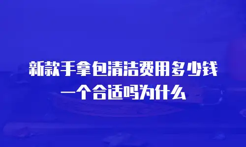 新款手拿包清洁费用多少钱一个合适吗为什么