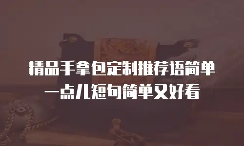 精品手拿包定制推荐语简单一点儿短句简单又好看