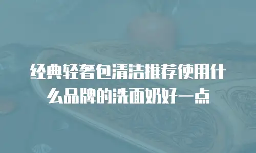 经典轻奢包清洁推荐使用什么品牌的洗面奶好一点