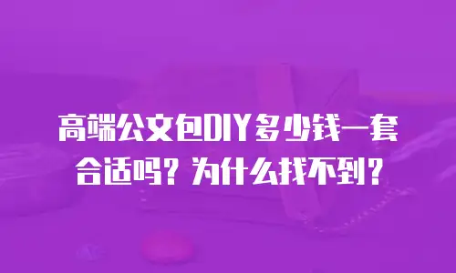 高端公文包DIY多少钱一套合适吗？为什么找不到？