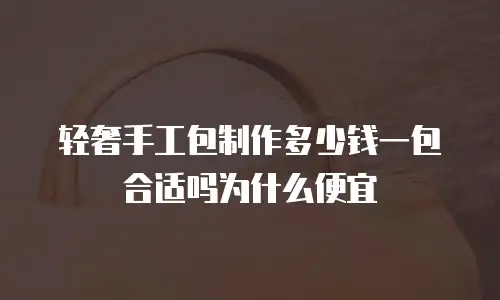 轻奢手工包制作多少钱一包合适吗为什么便宜