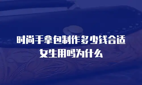 时尚手拿包制作多少钱合适女生用吗为什么