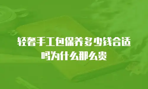 轻奢手工包保养多少钱合适吗为什么那么贵