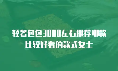 轻奢包包3000左右推荐哪款比较好看的款式女士