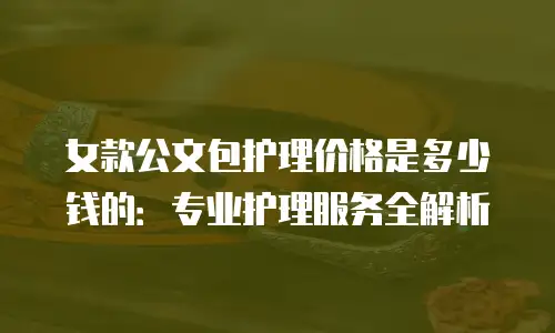 女款公文包护理价格是多少钱的：专业护理服务全解析